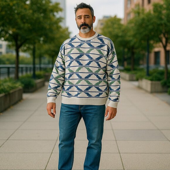 Vintage Jack Nicklaus Sweater Men's L Golf Casual Knit Crew Neck Long Sleeve USA - Picture 1 of 10